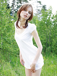 UhTeens presents: Timid teen girl comes to the nature and poses her beautiful body in front of the camera.