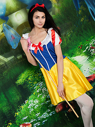 UhTeens presents: Extremely sexy model with nice tasty boobies slowly takes of her kinky outfit until she reveals her meaty slit.