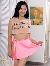 UhTeens presents: Admirable teen girl strips nude exposing her amazing body, perfect tits and hot tight pussy